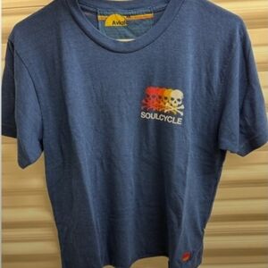 PRE-OWNED Aviator Nation Navy Blue SoulCycle Skull Short Sleeve Tee